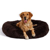 The Best Friends by Sheri Calming Donut Dog Bed in rich Dark Brown, offering a stylish and cozy option for your pet.