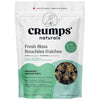 Crumps Naturals Fresh Bites Spearmint dog treat packaging – natural breath freshening treats with hypoallergenic duck, oyster shell plaque control, and a kelp, mint, and sage center for fresher dog breath