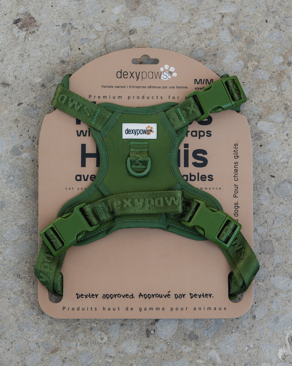 Dexypaws - No Pull Harness - Camo Green