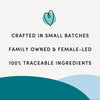 Crumps Naturals Fish & Superfood Greens Dog Food Topper proudly made in small batches in Canada, ensuring fresh quality and premium nutrition in every sprinkle for your dog