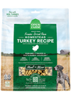 Open Farm Homestead Turkey Freeze Dried Raw Dog Food, showcasing responsibly raised turkey and organic veggies for whole-body health.