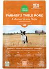 Open Farm Farmer’s Table Pork Dog Food with responsibly raised pork and ancient grains for lean muscle and digestion support.