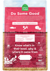 An image displaying the back of the bag, providing detailed nutritional information and ingredient transparency.