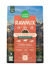 Front view of Open Farm Grain & Legume Free RawMix - Tide & Terrain bag, highlighting the wild-caught fish and pasture-raised meats.