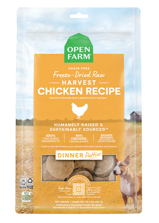 Open Farm - Freeze Dried Raw - Harvest Chicken Patties