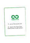 Image of the Terracycle logo on Open Farm Gently Cooked Surf & Turf Recipe packaging, highlighting sustainability and eco-friendliness.