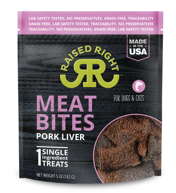 Raised Right Pets - Meat Bites - Pork Liver