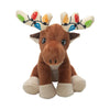 Snugarooz Holiday Marty Christmas Dog Toy with colourful lights and eco-friendly design, featuring crinkly antlers and squeaker for engaging holiday play.