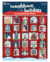 Front view of Spunky Pup Holiday Advent Calendar showing 25 hand-baked dog biscuits behind perforated doors; festive holiday-themed design; treats made with real peanut butter and natural ingredients; free from additives and preservatives; perfect for daily countdown fun, healthy snacking, and holiday engagement for dogs.