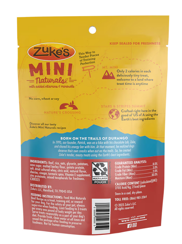 Zuke's Mini Naturals - Beef Dog Treats