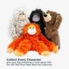 Image showing Tall Tails Rope Body Dog Toy Collection including Yeti, Bear, Orangutan, and Gorilla, all with reinforced mesh, rope interiors, and safe squeakers.