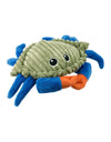 Tall Tails 9” Animated Crab Plush Dog Toy featuring twitchy claws, reinforced mesh fabric, and safe squeaker for durable, interactive, and snuggly fun.