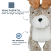 Tall Tails 8” Animated Jackalope Plush Toy with reinforced mesh fabric for longer play, and no batteries required for this fun interactive dog toy