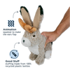 Tall Tails 8” Animated Jackalope Plush Toy with eco stuffing from recycled bottles and fun twitchy ears for interactive play with your dog