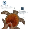 Tall Tails 9” Animated Sea Turtle Plush Toy with stuffing made from 100% recycled bottles and animation for interactive play