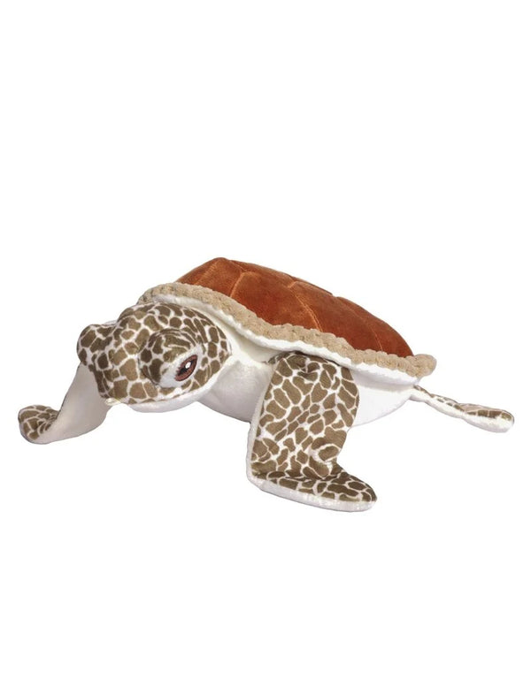 Tall Tails 9” Animated Sea Turtle Plush Dog Toy with twitchy flippers, reinforced mesh fabric, and safe squeaker for engaging, durable, and cuddly play.