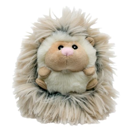 Tall Tails 5” Mini Hedgehog Plush Dog Toy featuring Real Feel Fabric™, reinforced mesh fabric, and securely stitched squeaker for comfort, safety, and fun play.