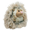 Side profile of Tall Tails Mini Hedgehog Dog Toy showing fluffy Real Feel Fabric™ texture, reinforced seams, and compact size perfect for small dogs and puppies.