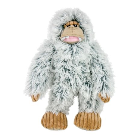 Tall Tails 14” Yeti Plush Dog Toy featuring rope interior, reinforced mesh fabric, and baby-soft exterior for durable tugging, safe squeaking, and snuggling.