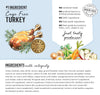 A visual comparison of The Honest Kitchen Turkey Clusters with traditional kibble, emphasizing superior ingredients.