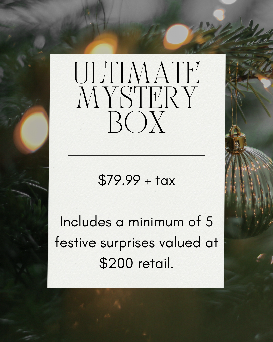 Ultimate Mystery Dog Box with premium toys and treats worth $200, offering at least five hand-selected items for endless tail wags, mental stimulation, and joyful play this holiday season.