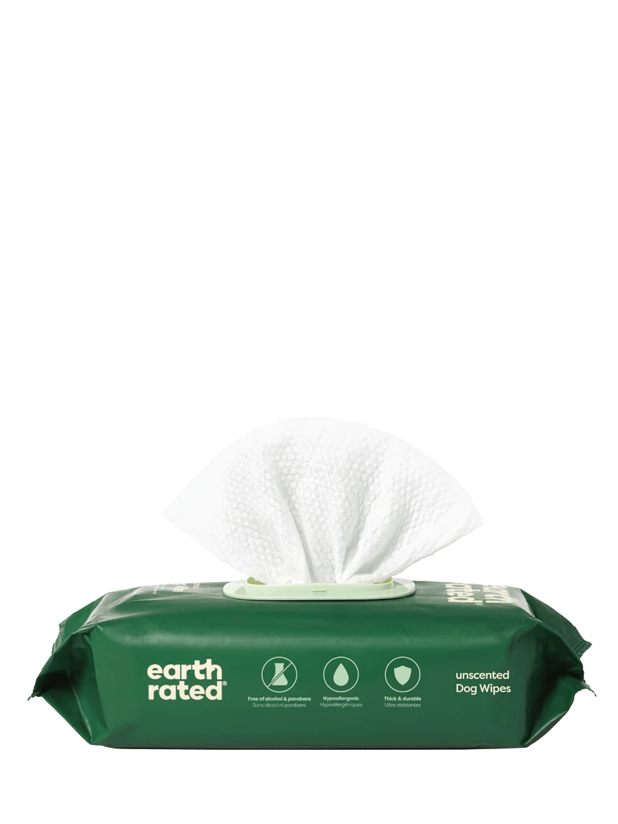 Earth Rated - Textured Pet Grooming Wipes