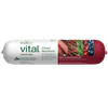 Front of Freshpet Vital Bison & Beef dog food package highlighting grain-free, high-protein fresh recipe made with real beef and bison, enriched with pumpkin and spinach for digestive support and overall canine health.