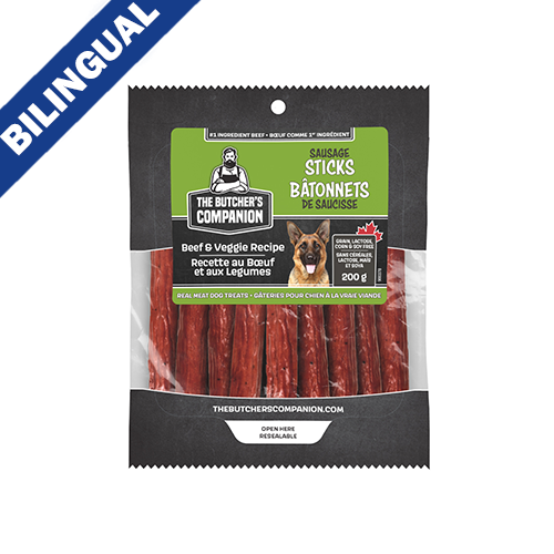 The Butcher's Companion Sausage Sticks Beef & Veggie Recipe