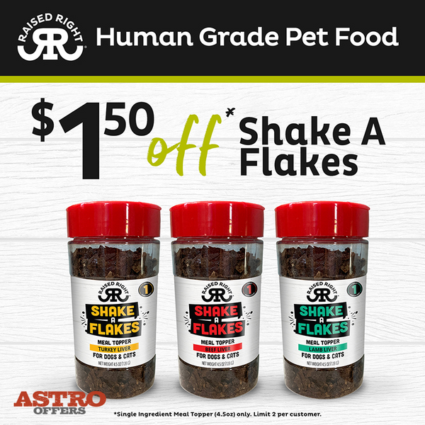 Raised Right - Shake a Flake Meal Topper - Lamb Liver