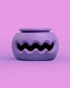 WAGLAB PlayStack The Squiggle Purple interactive dog toy made from BPA-free natural rubber for treat dispensing, mental enrichment, licking activities, and independent play