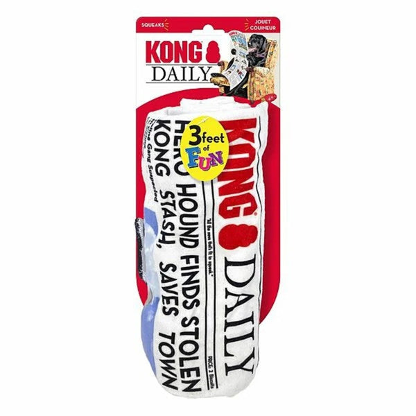 "Front view of the KONG XL Daily Newspaper showing its extra-long design and plush texture."