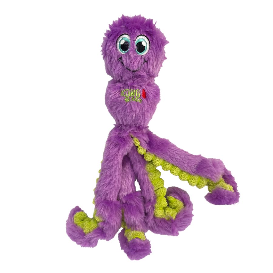 KONG Wubba Octopus toy in purple, ideal for tugging, shaking, and snuggling