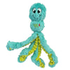 KONG Wubba Octopus toy in teal, with minimal stuffing and a built-in squeaker for prolonged play.