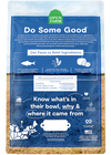 Back view of Open Farm Ancient Grain - Catch of the Season Whitefish Dog Food bag displaying nutritional information and ingredient transparency.