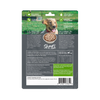 Back view of Shay's Ways Herring Meal Topper package detailing nutritional information and feeding instructions.