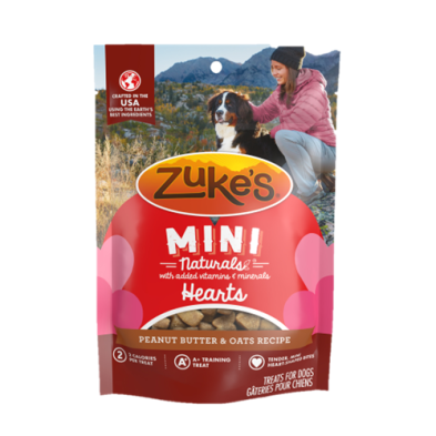 Zukes Mini Naturals - Peanut Butter & Oat Hearts